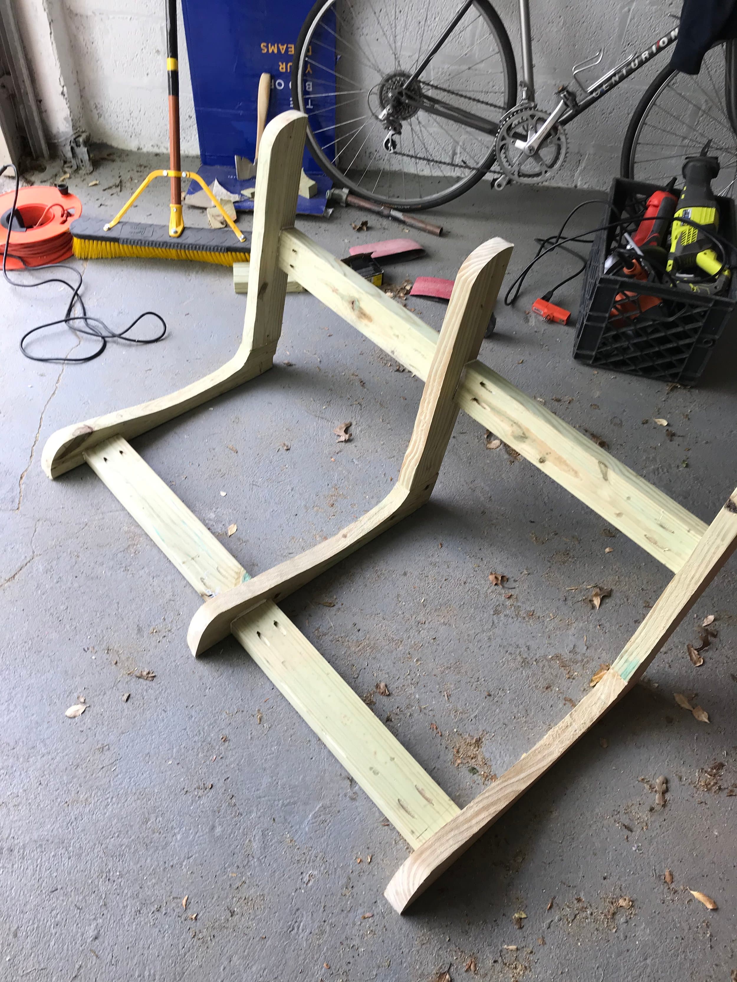 The profiles/supports cut out and assembled.