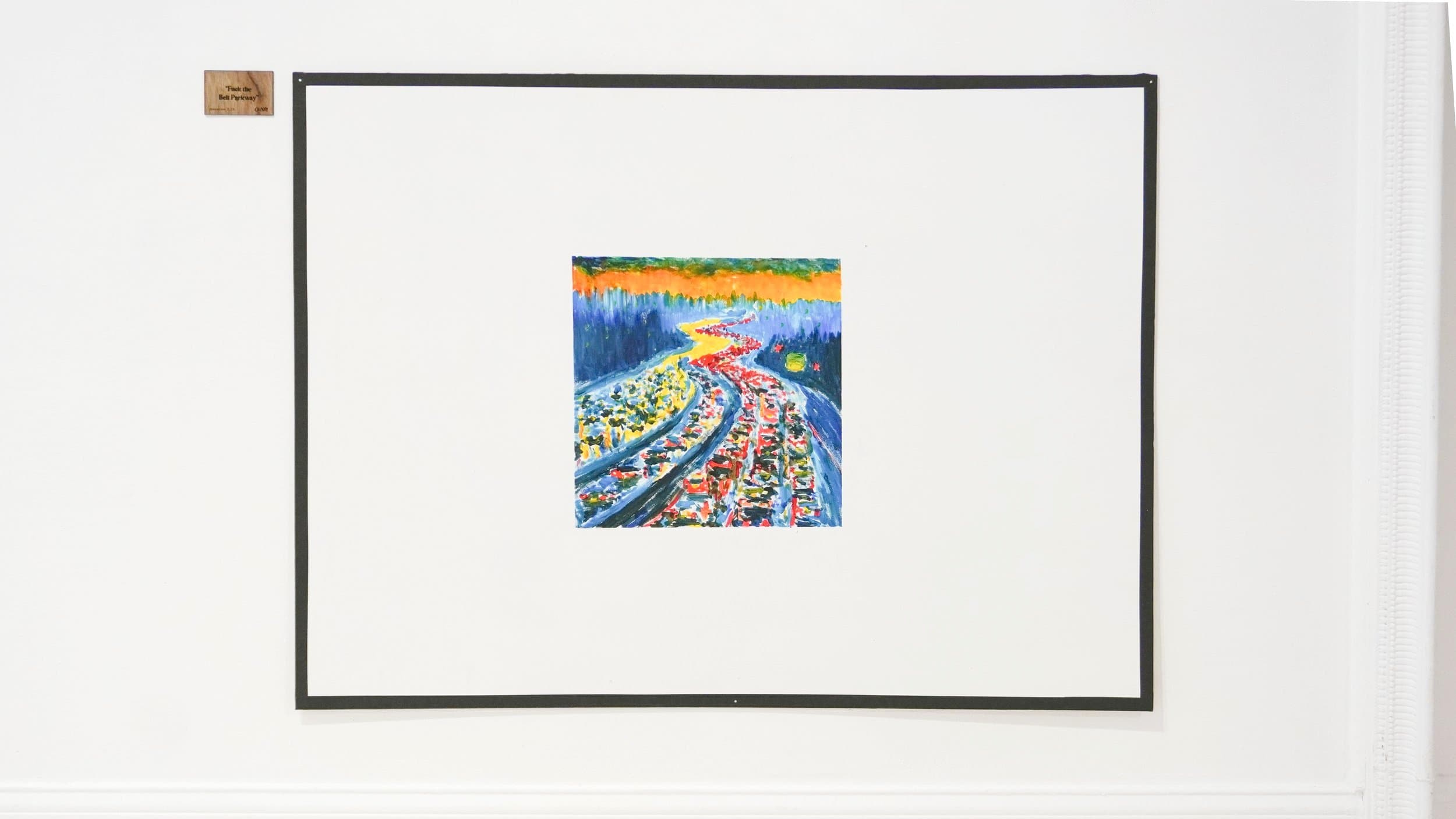 “F*** the Belt Parkway” - hand-painted on white panel