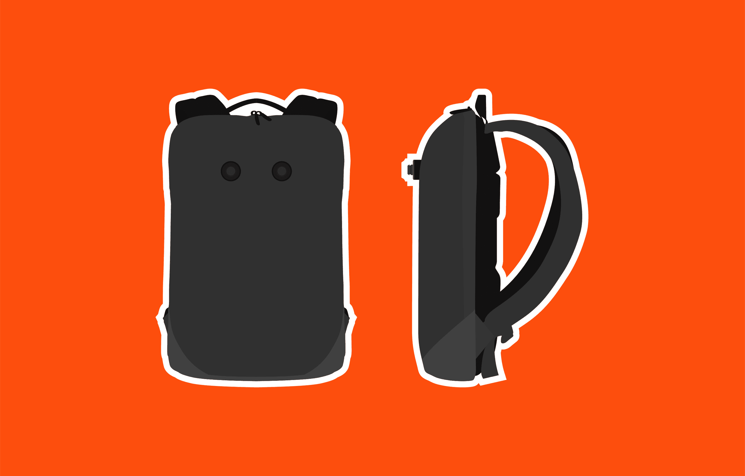 Backpack with custom clasp hardware