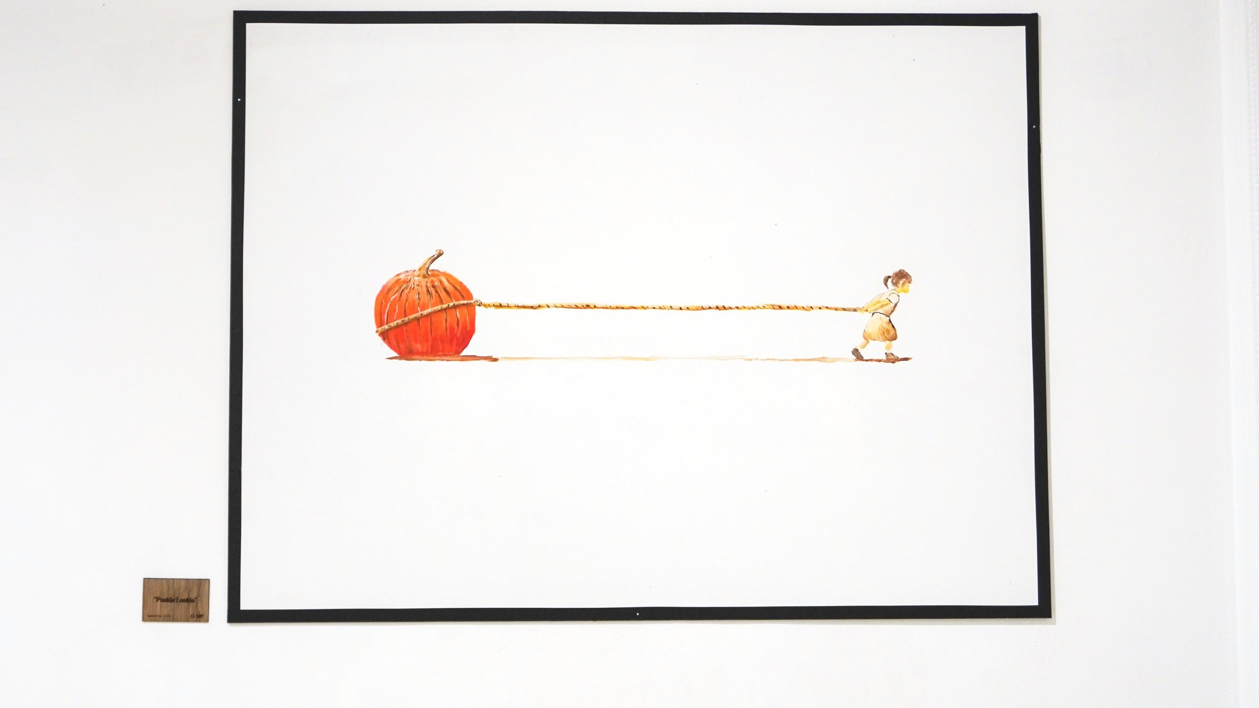 “Punkin Lunkin” - hand-painted on white panel