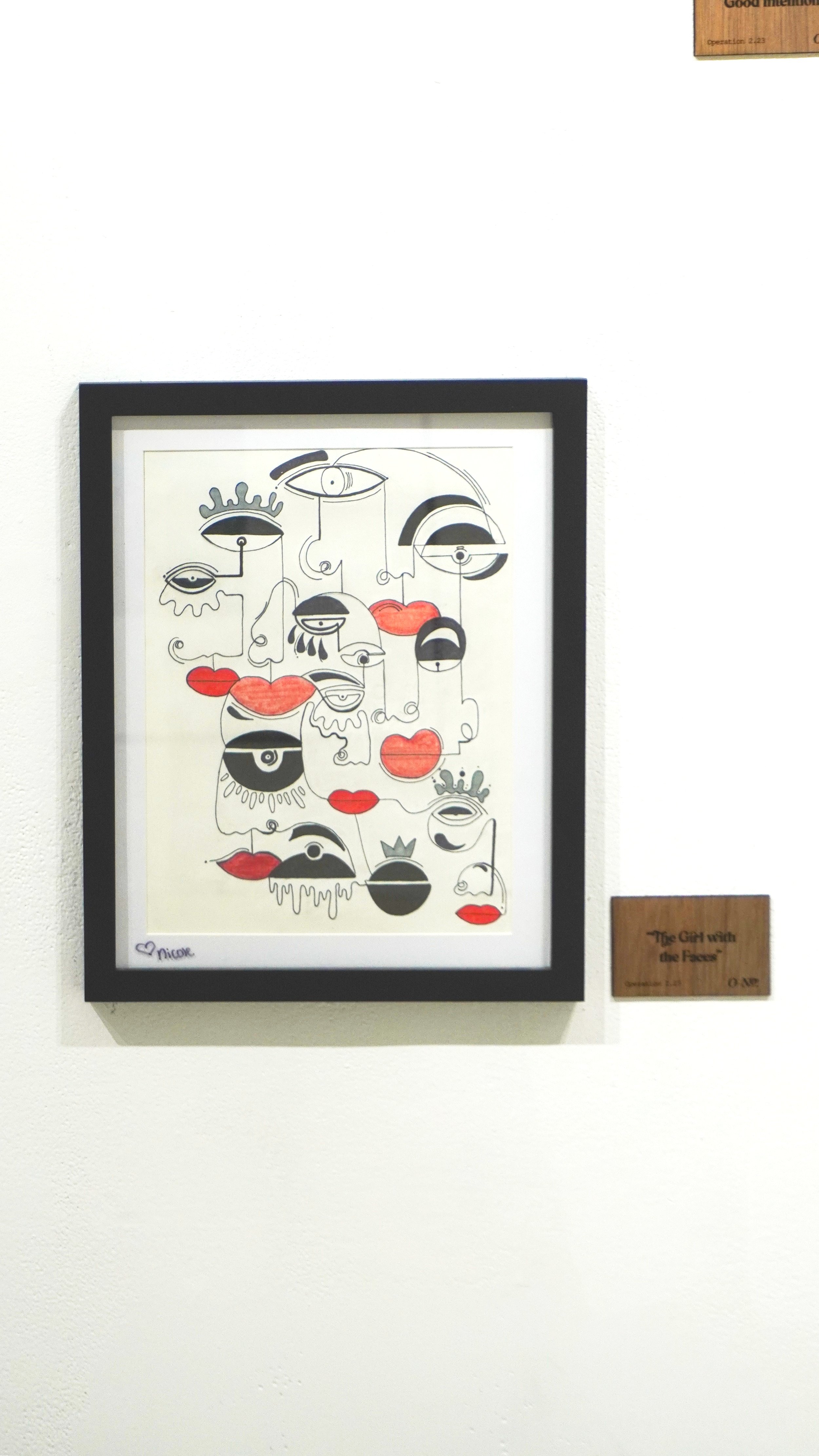 “The Girl with the Faces” - a gift, hand-drawn by Nicole