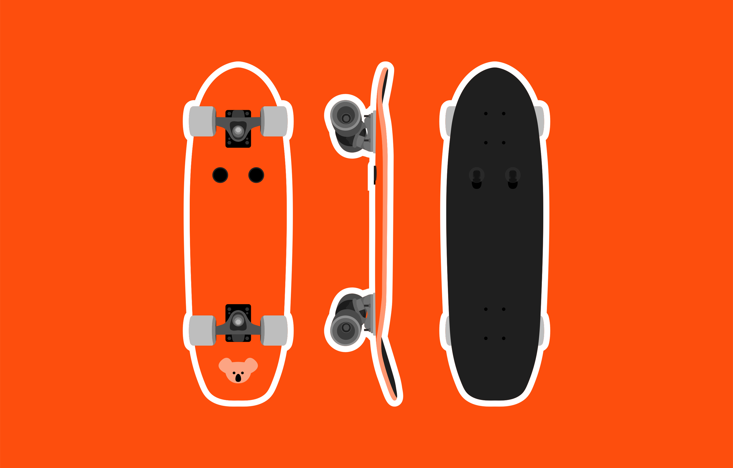 Custom deck with embedded magnetic clasps