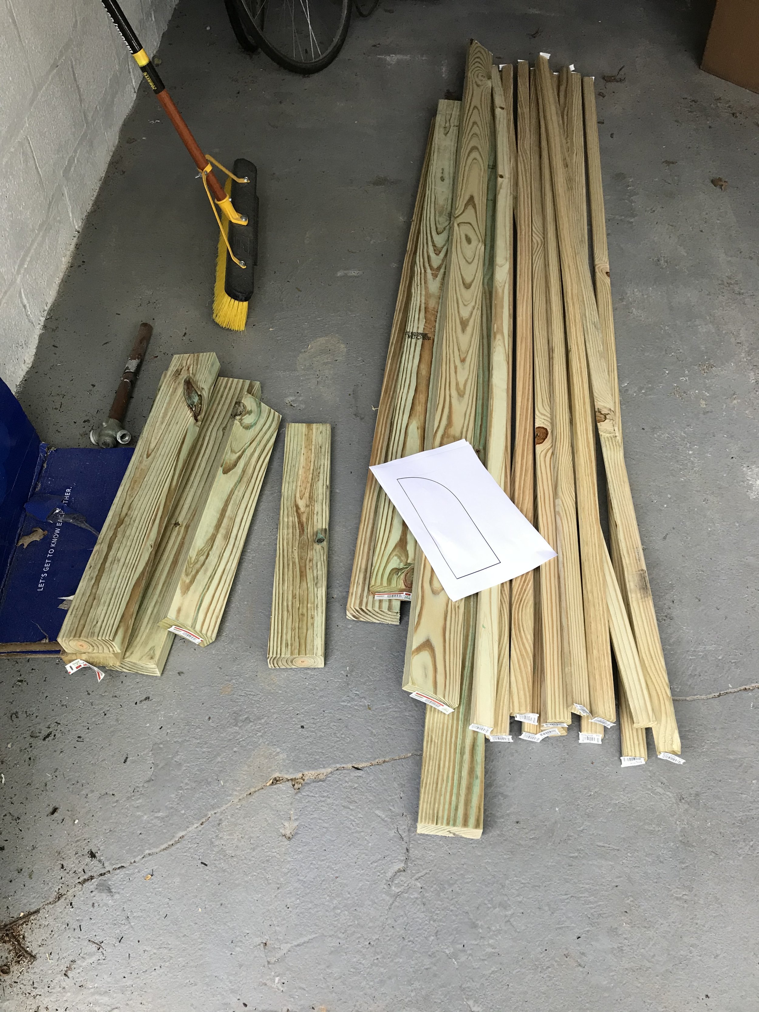 The wood and template prints.